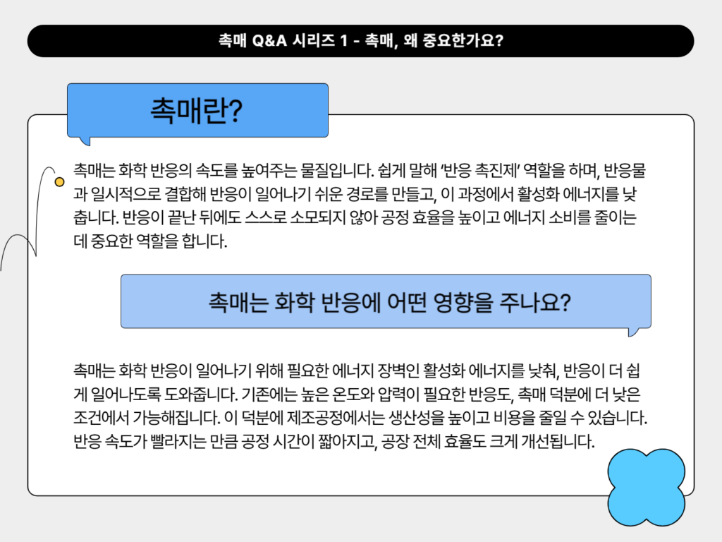 촉매란? 촉매는 화학 반응에 어떤 영향을 주나요?